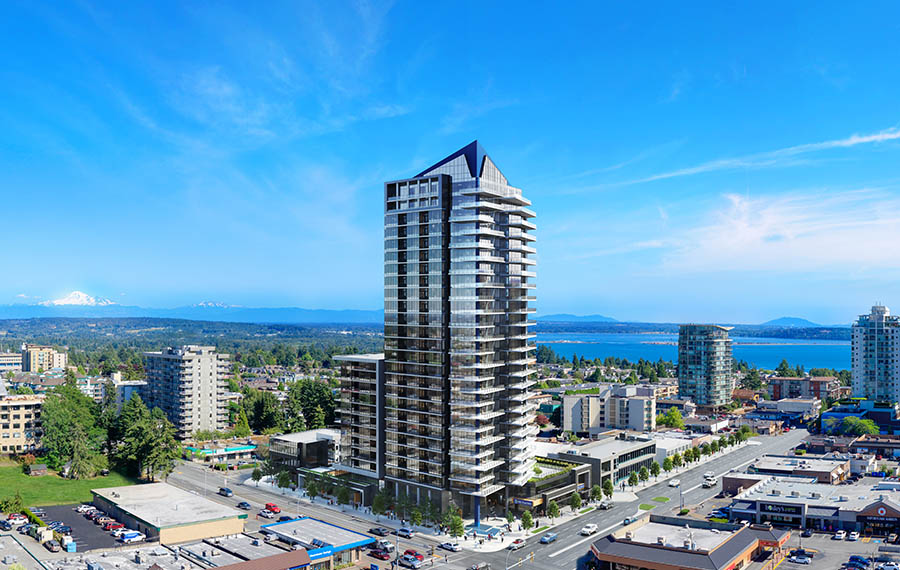 Soleil by RDG Management is a mixed-use development that will bring over 25,000 square feet of new office and retail space, as well as 178 new homes, to White Rock Town Centre. 