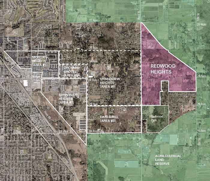 Redwood Heights context map, source: City of Surrey Corporate Report May 4, 2020