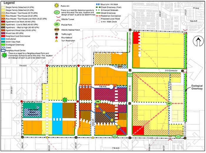 The approved Smith land use plan (land use map excerpt)