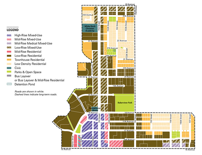 The Semiahmoo Town Centre Land Use Plan source: City of Surrey